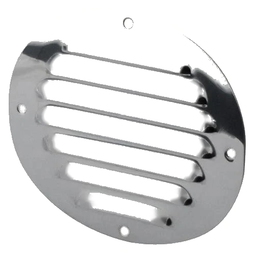 Boat / Caravan / Camper Stainless Steel Oval Louvre Vent 127mm x 116mm