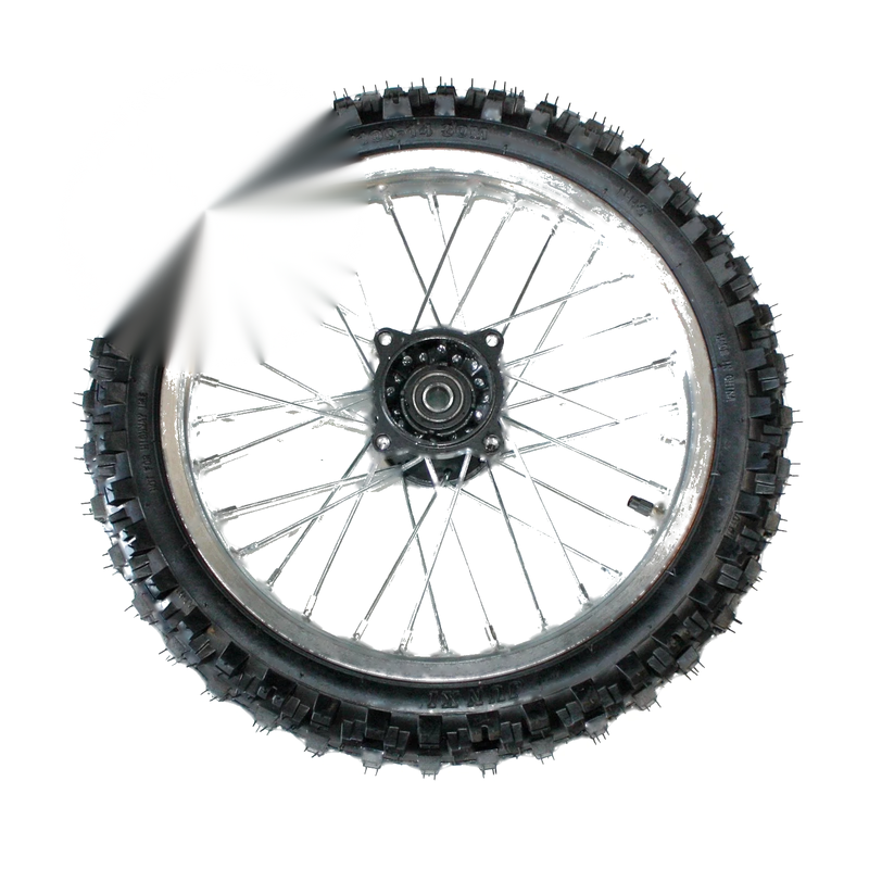 PIT PRO Dirt Bike 15mm Silver Axle Front Wheel Rim Tire