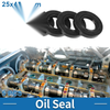 Oil Seal 25x45x8mm Rotary Shaft Seal Nitrile Rubber Black 5 Pcs