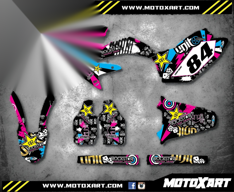 Honda CRF 450 (2005-2007) RUSH Style Stickers Custom Graphics Full Kit