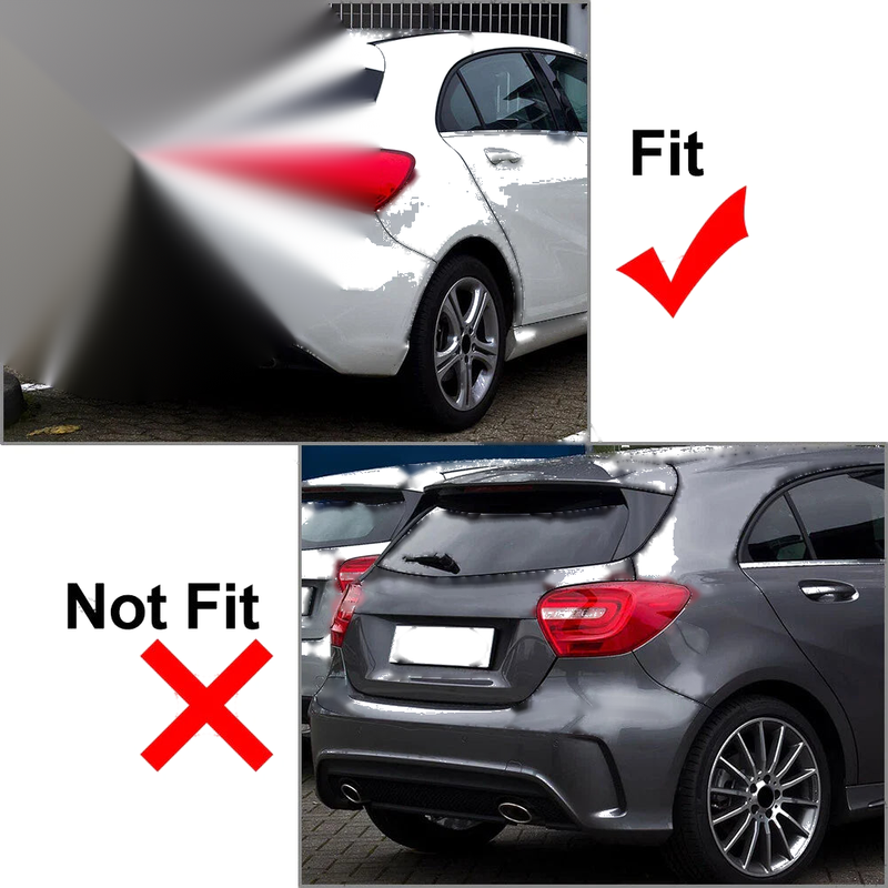 Benz A Class W176 A180 A200 A250 Rear Bumper Side Splitters (13-18)