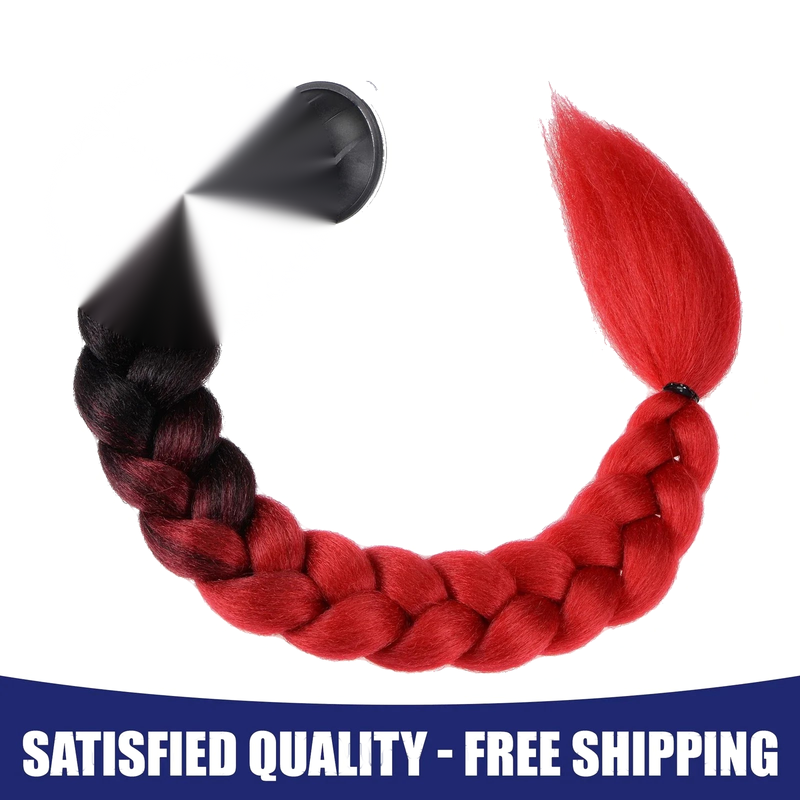 Universal Motorcycle Helmet Decor 1 Suction Cup Pigtail Gradient Braid