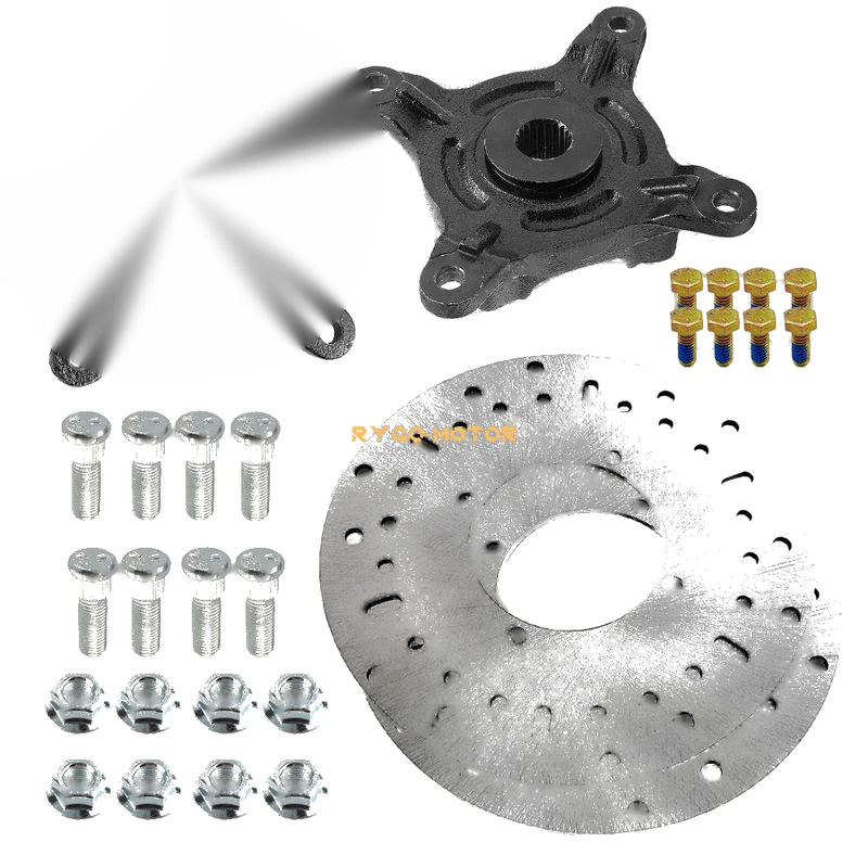 Polaris Ranger 400 425 500 570 700 800 2 x Front Wheel Hub Brake Rotor & Studs
