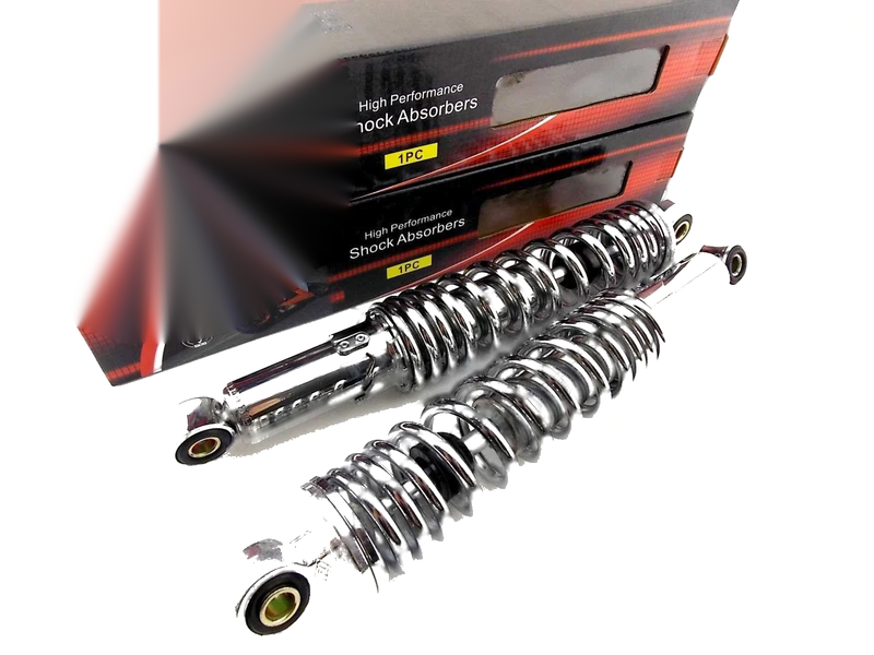 Suzuki TS80ER 320mm JBS Chrome Rear Shock Absorbers (1984-1990)