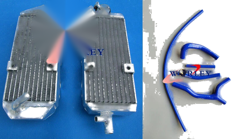 Suzuki RM125 1992-1995 () Aluminum Radiator & Black Hose