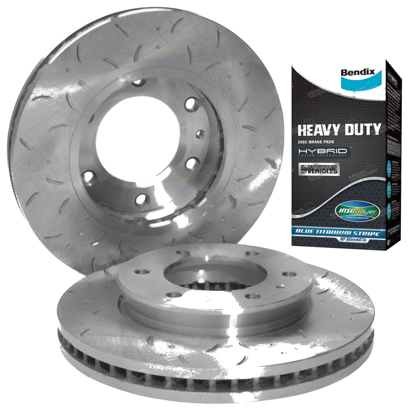 Ford Ranger Front Slotted Dimpled Disc Rotors (2011-2019)