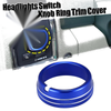 Dodge Ram Blue Headlights Switch Button Knob Ring Trim Cover (2010 - 2017)
