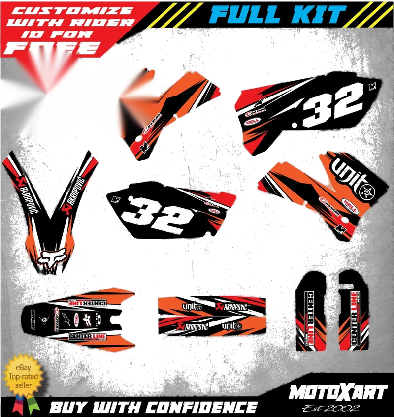 KTM SX DIGGER Style Custom Graphics Kit Stickers (2005-2006)