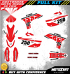 Yamaha YZF 250 2010-2013 Retro Style Stickers Custom Graphics Kit
