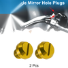 Motorcycle Mirror Hole Plugs Left Hand M10x1.25 Motorcycle Screws