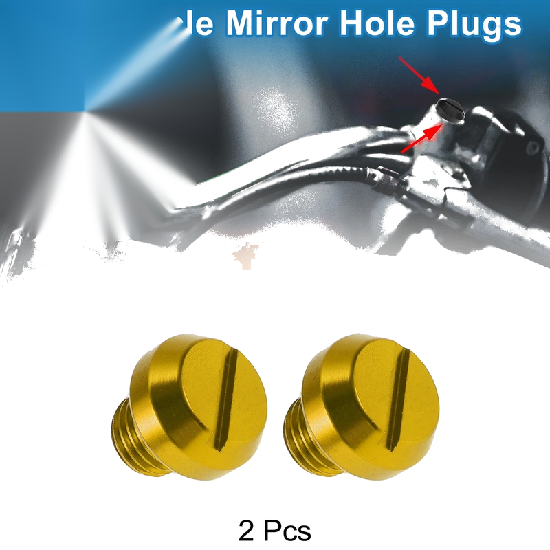 Motorcycle Mirror Hole Plugs Left Hand M10x1.25 Motorcycle Screws