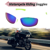 PC Cycling Sunglasses 1 Pc Motorcycle Riding Goggles Green Lens White Frame