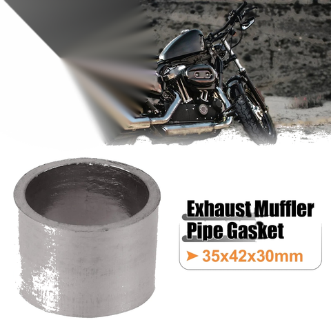 Motorcycle Exhaust Muffler Pipe Gasket Graphite Seal Ring / 35mm ID 42mm OD