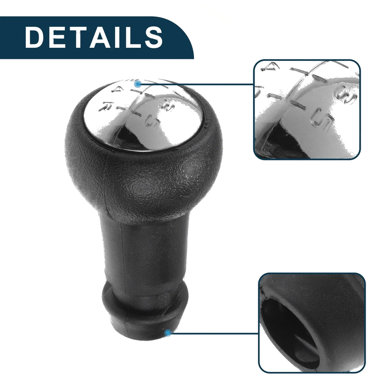Citroen C3 (2003-2022) Black Chrome 5 Speed Manual Gear Shifter Knob