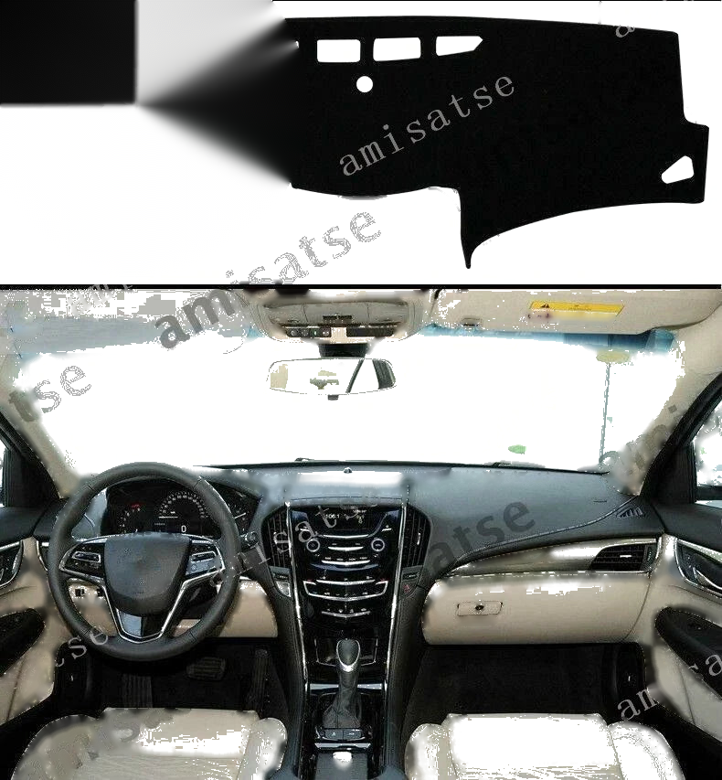 Cadillac ATS-L 2014-2016 Black Dashboard Cover Sun Visor Pad Dashmat