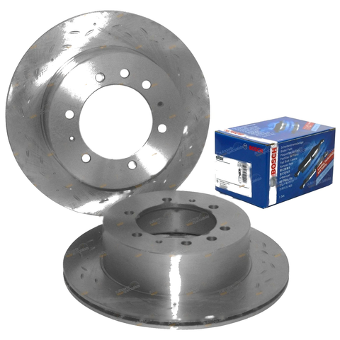 Patrol GU Rear Slotted & Dimpled Rotors & Pads (1997-2016)