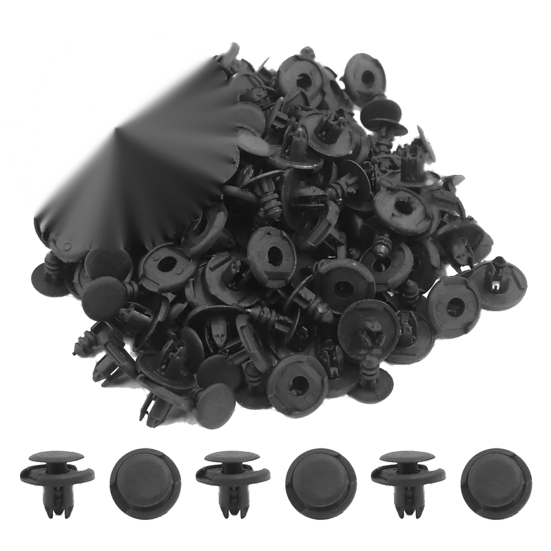 Toyota Suzuki 100 Pcs Black Plastic Rivets Clips