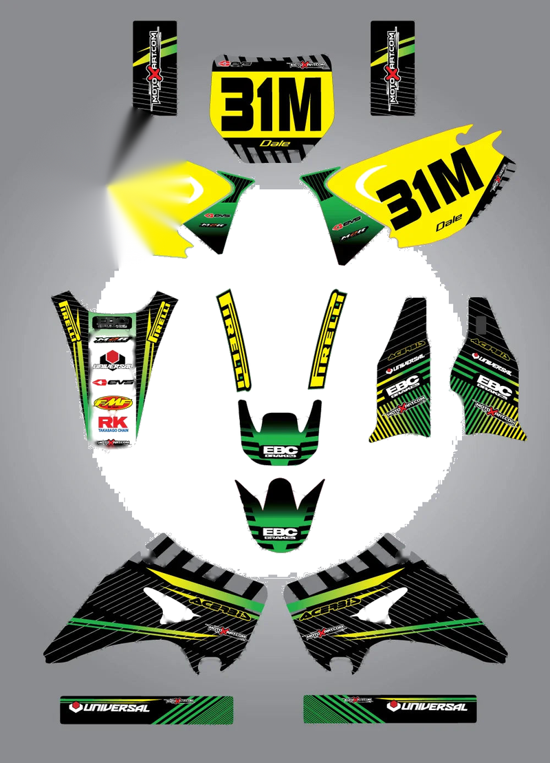 Kawasaki KX 125 Full Custom Graphic Kit (2003-2014)