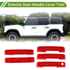 Ford Bronco (2021-2025) Red ABS 1 Set Exterior Door Handle Cover Trim