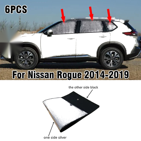 Nissan Rogue Sunshade/6pcs/All Side Windows Privacy (2014–2019)