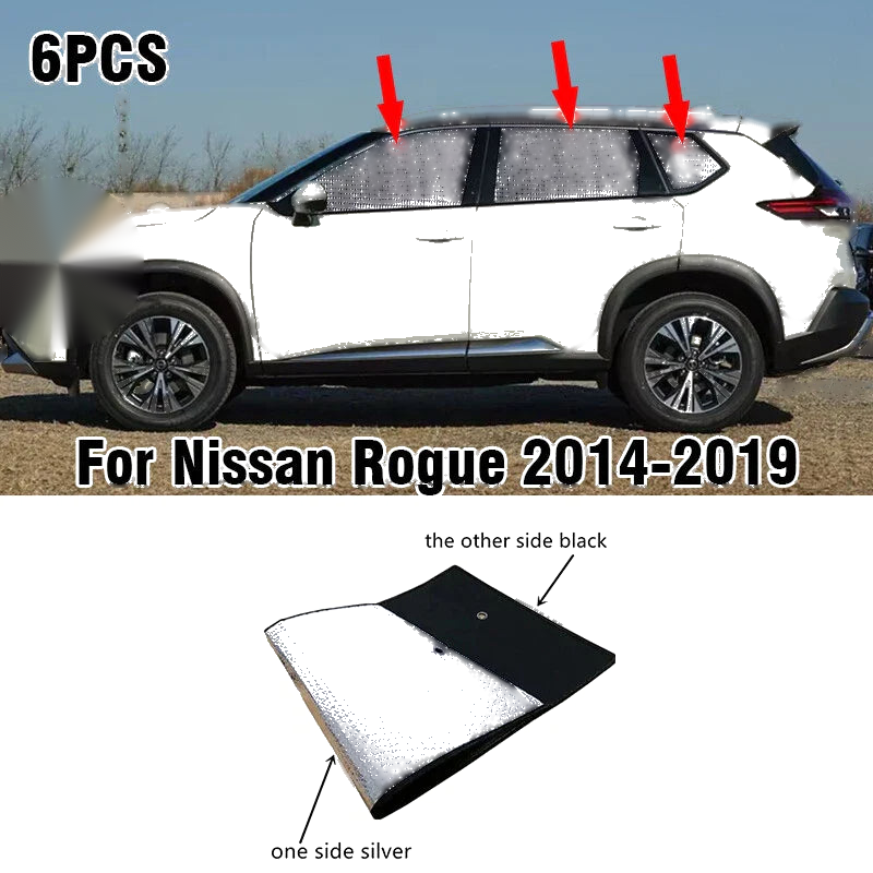 Nissan Rogue Sunshade/6pcs/All Side Windows Privacy (2014–2019)