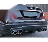 Mercedes W204 C63 AMG Gloss Black Rear Bumper Diffuser (2011-2014)