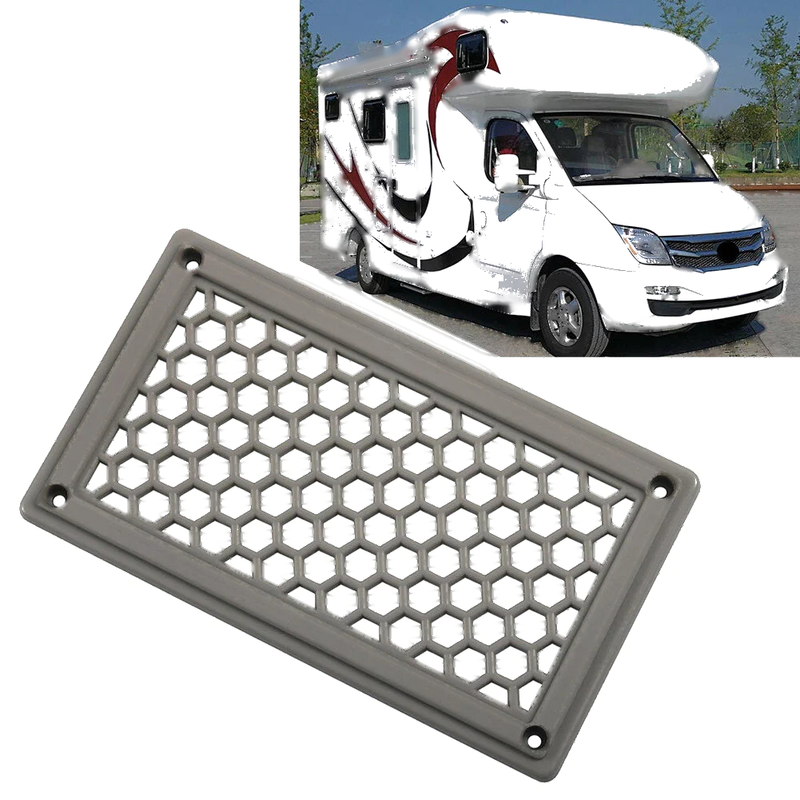 RV Bus Gray Hexagonal Air Inlet Vent Panel