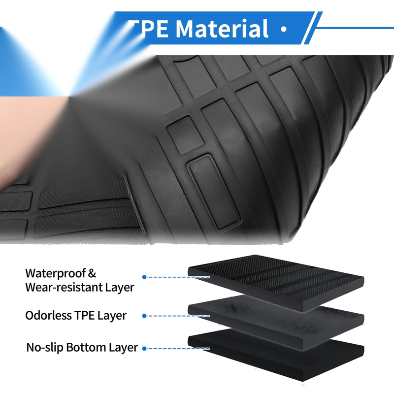 Toyota 4Runner 2003-2009 Long Stripe Pattern Cargo Liner Rear Trunk Mat