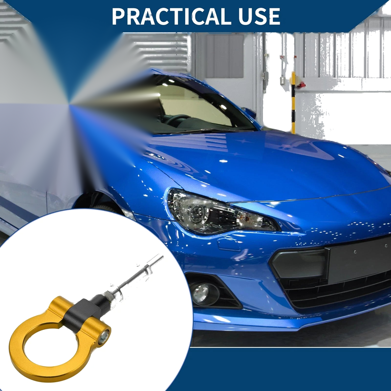 Honda S2000 (2000-2009) - Metal, Golden, 1 x Piece Tow Hook Ring 20.4cm