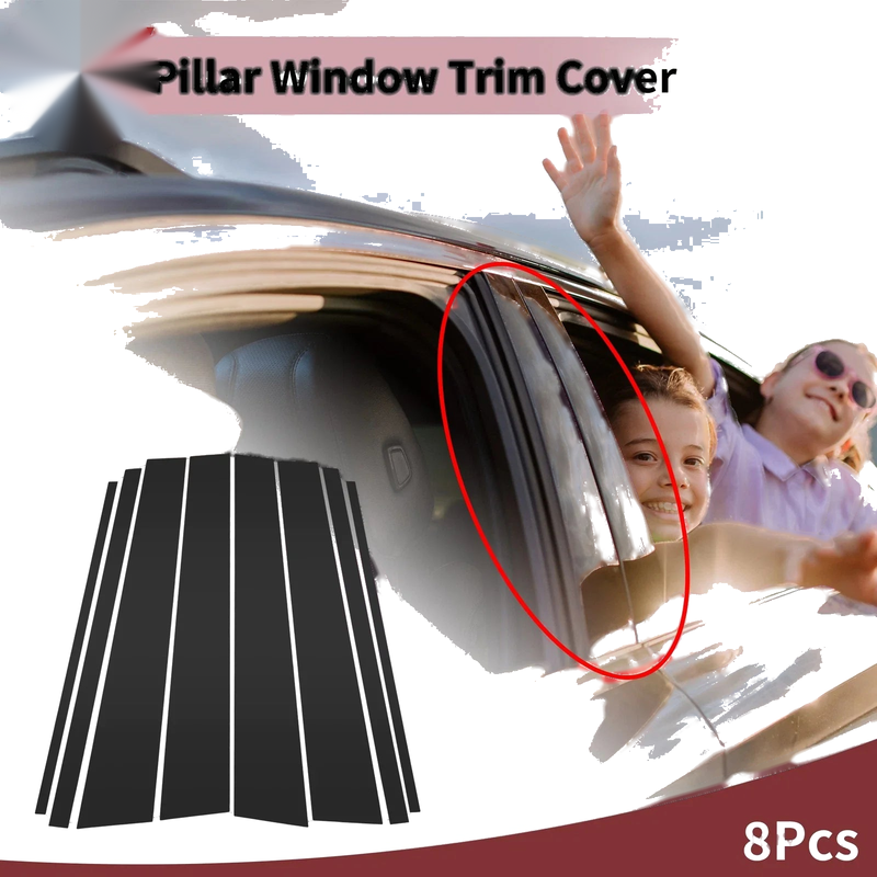 Toyota Prado 8 Pcs Car Door Pillar Window Trim (2010–2023)