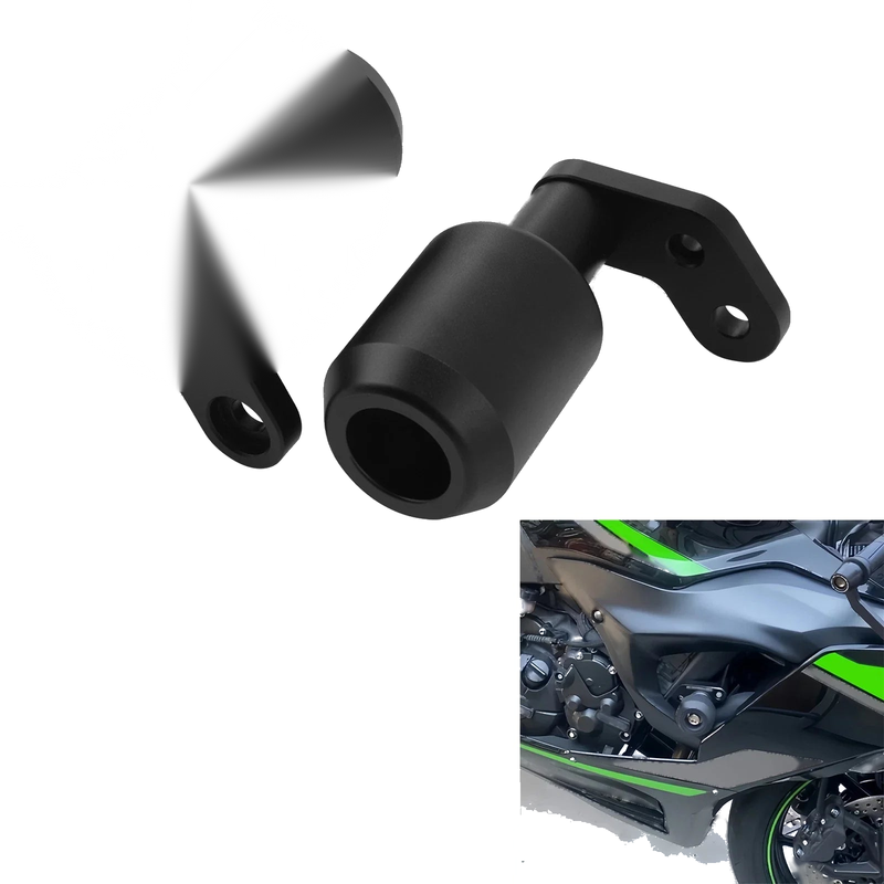 Kawasaki Ninja ZX6R (2024-2025) Black Frame Sliders Crash Protectors