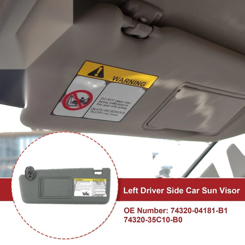 Toyota Tacoma Left Car Sun Visor (2005–2011)