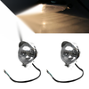 Motorcycle Scooter 2 x Chrome 4.5" Dia Fog Light Lamp Yellow