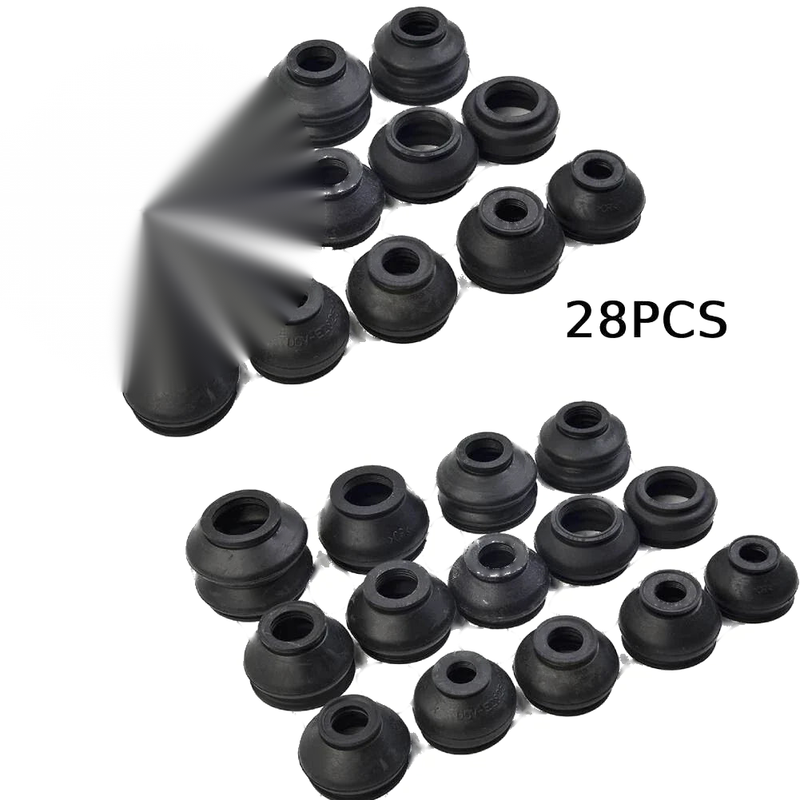 28Pcs Ball Joint Boot Suspension Dust Cover Track Tie Rod Linkage