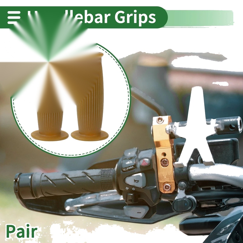 Make Model 25mm Motorcycle Hand Grips Cover Handlebar Cover TPU Clear Brown