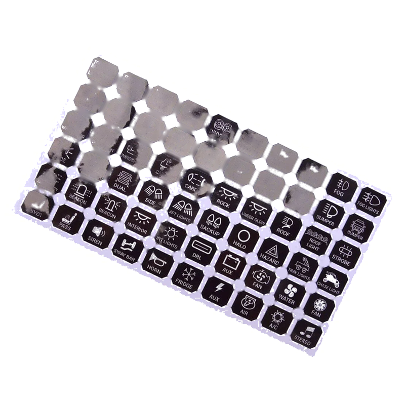 Car RV 6 / 8 Gang 120pc Light Lamp Switch Panel Labels (Fits Various Models)