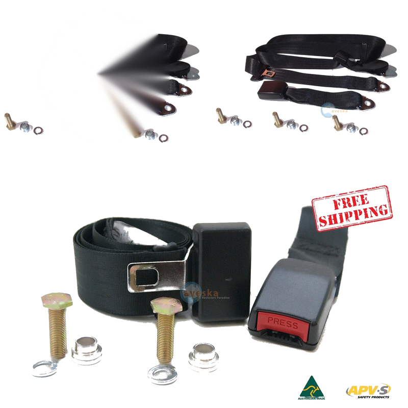 Alfa Junior 1.6L Rear Seat Belt Kit (1963-1976)