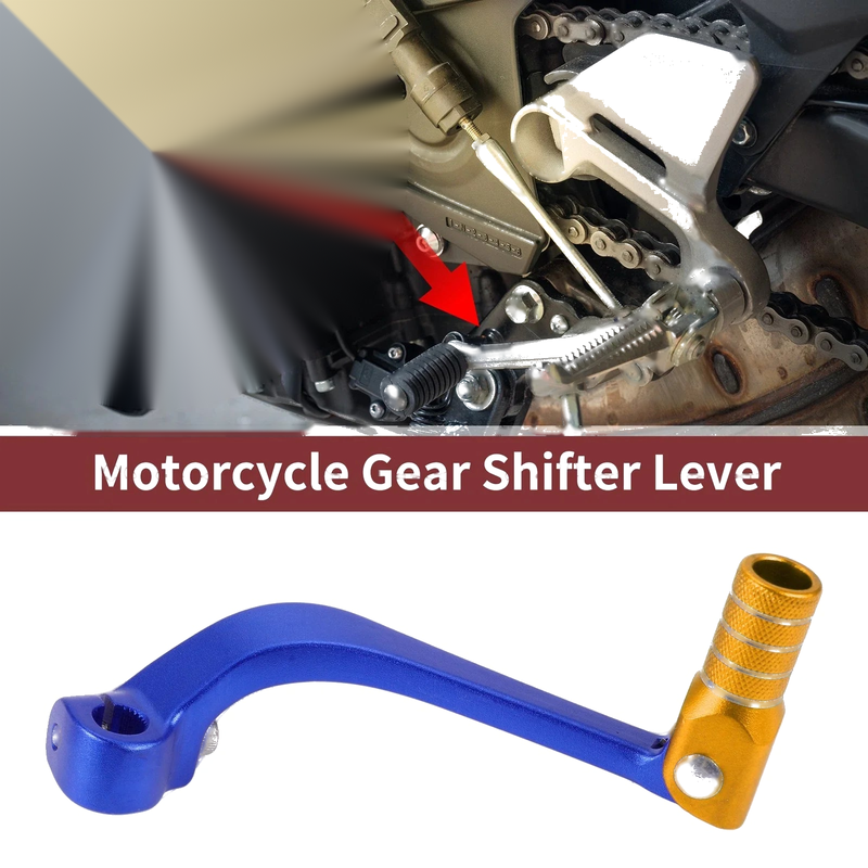Honda CRF110F Blue Gold Tone Folding Gear Shifter Lever (2013–2018)