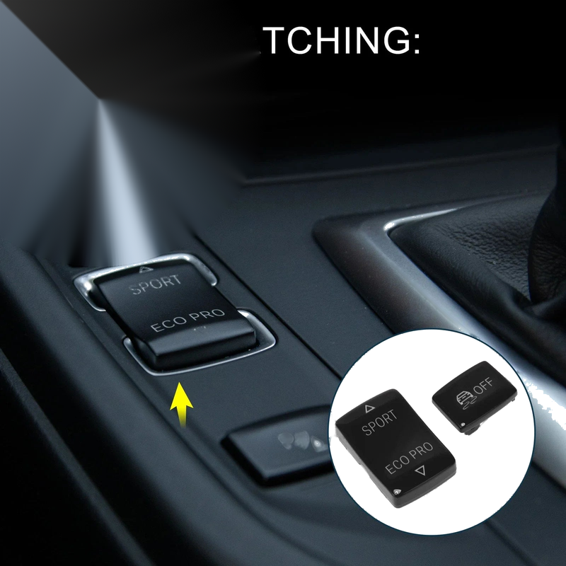 BMW 1 2 3 4 Series Black SPORT ECOPRO OFF Button Cover