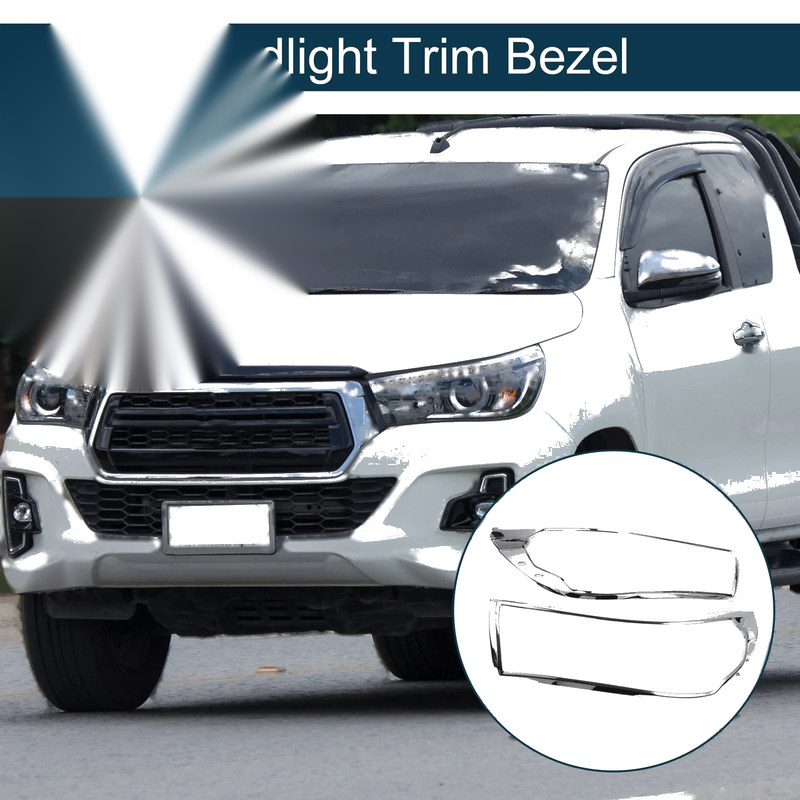 Toyota HILUX REVO Car Front Headlight Trim Bezel (2015–2017)