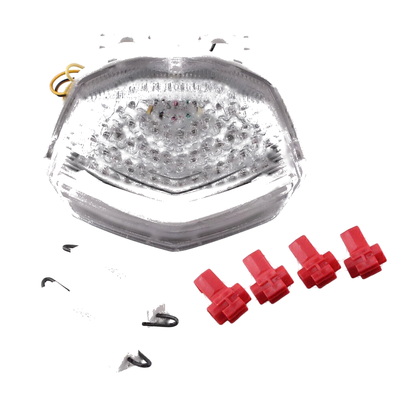 KAWASAKI EX250 Clear LED Rear Brake Tail Light Turn Signals (2008-2011)