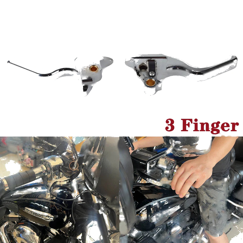 Harley Tri Glide Ultra Classic Chrome Hand Brake Clutch Levers (2009-2023)