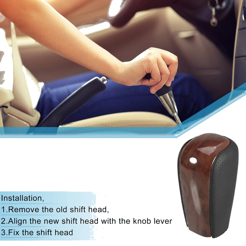 Toyota Land Cruiser Prado Gear Shift Knob / Red Wood Pattern /