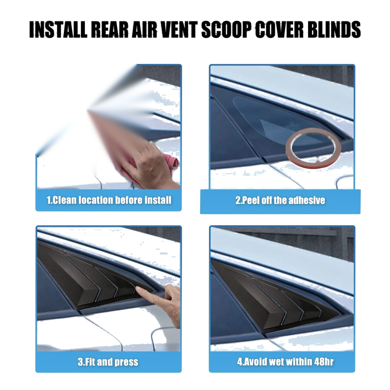 Hyundai Sonata DN8 Rear Side Window Louver Shades Covers (2020-2022)