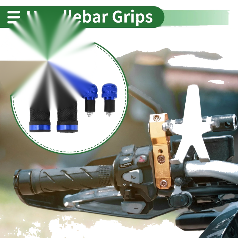 Motorcycle Hand Grips Cover Aluminum Alloy Rubber