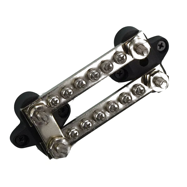 Marine Applications Heavy Duty 12V Buss Bar Terminal 2x6 Way Dual 100A