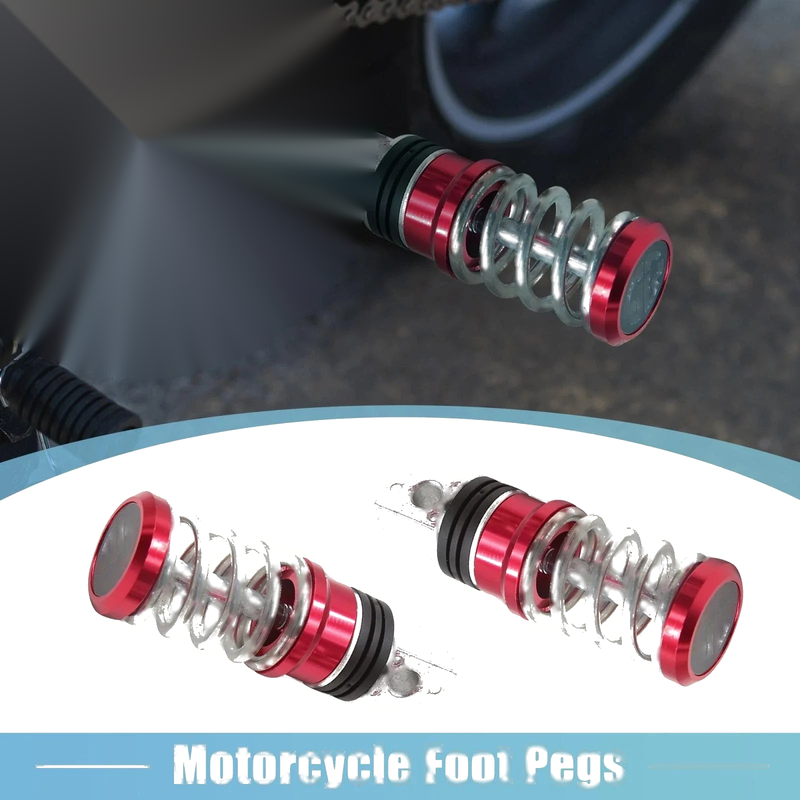 Motorcycle Pair 8mm Metal Motorcycle Rearsets Rear Set Footpeg Red Black