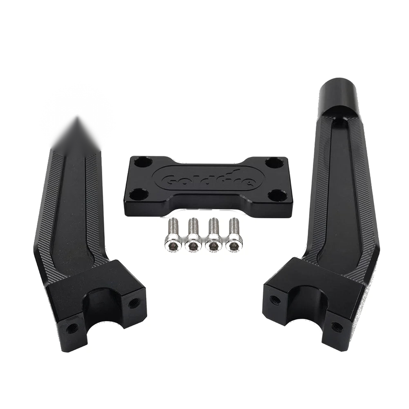 Harley 1" Handlebar Black 10" Pullback Handlebar Risers Clamp
