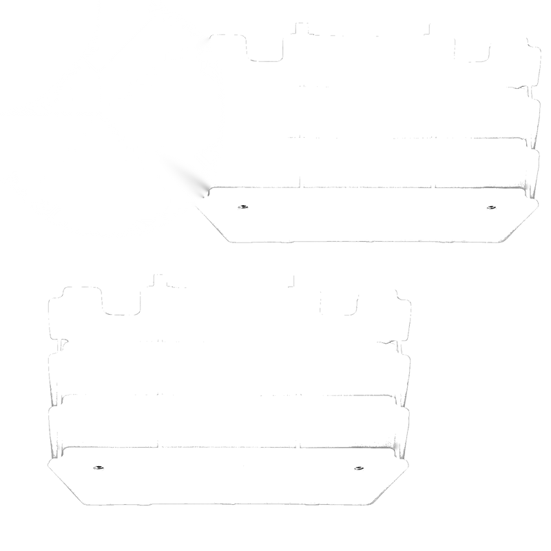 Kawasaki KX125 / KX250 1997-2004 White Radiator Louvers Guards