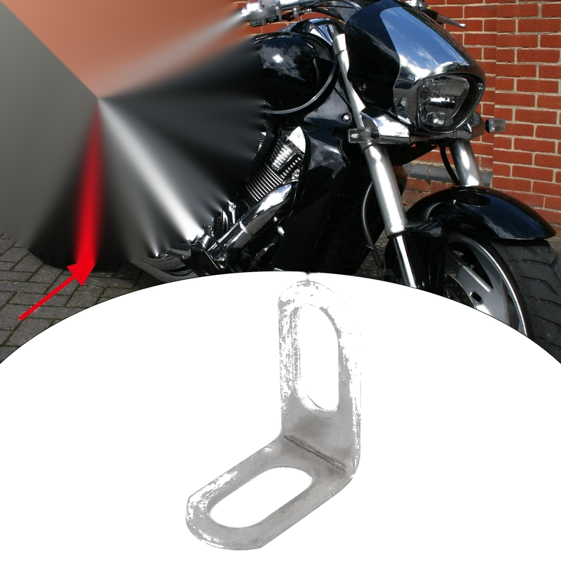 Motorcycle 23mm Exhaust Pipe Bracket L-Shape Muffler Mounting Clamp